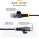 StarTech.com - Patch cable - RJ-45 (M) to RJ-45 (M) - 3.6 mm - UTP - CAT 5/5e/6 - IEEE 802.3bt - halogen-free, snagless, straight - black thumbnail 7