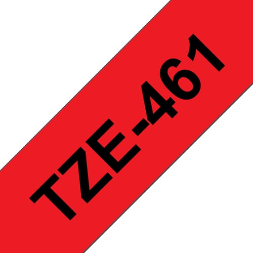 Brother TZe-461 - Black on red - Roll (3.6 cm x 8 m) 1 cassette(s) laminated tape - for Brother PT-H110, P-Touch PT-3600, 9700, D800, H110, P900, P950, P-Touch Cube XP PT-910