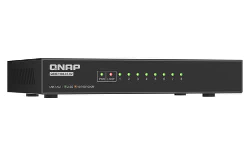 QNAP QSW-1108-8T-R2 - Switch - unmanaged - 8 x 10/100/1000/2.5G - desktop — view 6