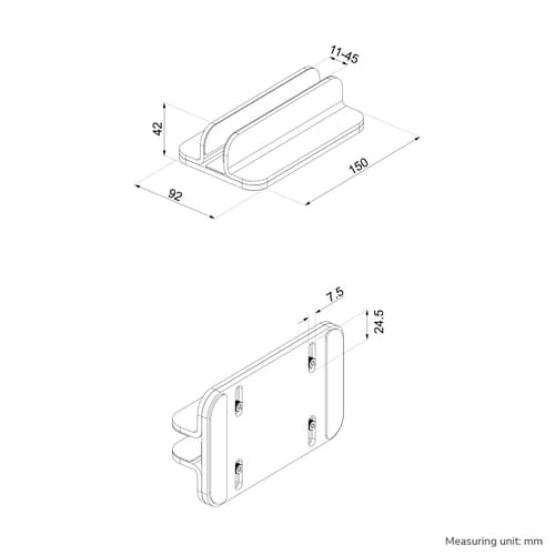 Neomounts - Notebook stand (vertical) - universal - 11" - 17" - silver — view 13