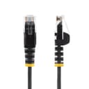 StarTech.com - Patch cable - RJ-45 (M) to RJ-45 (M) - 3.6 mm - UTP - CAT 5/5e/6 - IEEE 802.3bt - halogen-free, snagless, straight - black thumbnail 2
