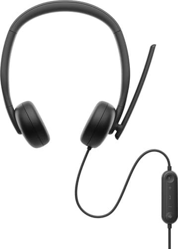 Dell Wired Headset WH3024 - Headset - on-ear - wired - USB-C - Certified for Microsoft Teams, Zoom Certified