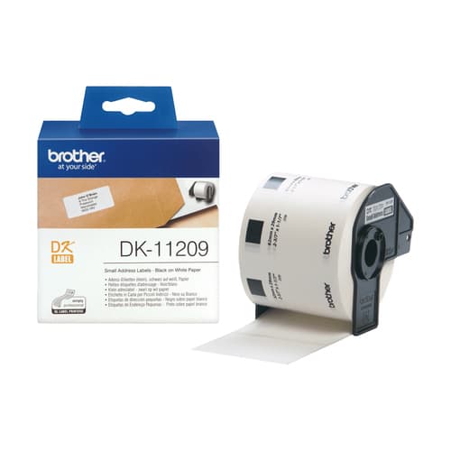 Brother DK-11209 - Black on white - 800 address labels - for Brother QL-1050, 1060, 1110, 500, 550, 560, 570, 580, 600, 650, 700, 710, 720, 820