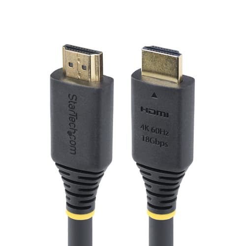 StarTech.com 5m (16.4ft) Premium Certified High Speed HDMI Cable, 4K60Hz - Premium High Speed - HDMI cable with Ethernet - HDMI male to HDMI male - 5 m - black - 4K60Hz support, passive