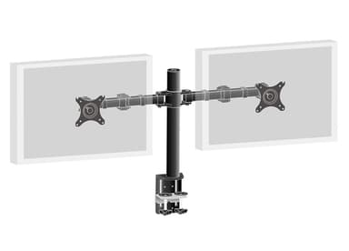 Iiyama DS1002C-B1 - Mounting kit - adjustable arm - for 2 monitors - black - screen size: 10"-30" - desk-mountable - for ProLite E2783QSU-B1, XU2495WSU-B1, XUB2495WSU-B1