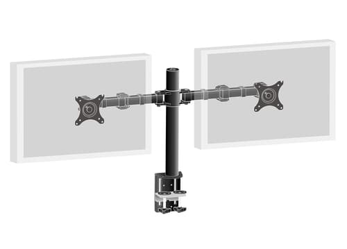Iiyama DS1002C-B1 - Mounting kit - adjustable arm - for 2 monitors - black - screen size: 10"-30" - desk-mountable - for ProLite E2783QSU-B1, XU2495WSU-B1, XUB2495WSU-B1