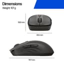 HP 405 - Mouse - quiet - right and left-handed - optical - 5 buttons - wireless - Bluetooth 5.2, 2.4 GHz - USB wireless receiver - black thumbnail 2