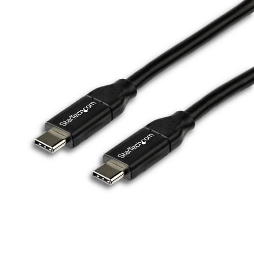 StarTech.com 2m 6ft USB C to USB C Cable - 5A PD - USB 2.0 USB-IF Certified - USB cable - 24 pin USB-C (M) straight to 24 pin USB-C (M) straight - Thunderbolt 3 / USB 2.0 / USB 3.0 / USB 3.1 - 5 A - 2 m - black
