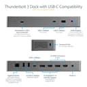 StarTech.com Thunderbolt 3 Dock with USB-C Host Compatibility, Dual 4K 60Hz DisplayPort 1.4 or Dual HDMI 2.0 Monitors, Single 8K, TB3/USB-C Laptop Docking Station, 96W PD, 5x USB, 10Gbps - 96W Power Delivery (TB3CDK2DHUE) - Docking station - USB-C 3.2 Gen 2 / Thunderbolt 3 - 2 x HDMI, 2 x DP - 1GbE thumbnail 8
