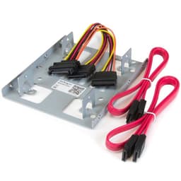 StarTech.com 2.5" to 3.5" SATA Hard Drive Mounting Bracket Kit - Dual SATA SSDs/HDDs Mounting Bracket for Mounting Bay (BRACKET25X2) - Storage bay adapter - 3.5" to 2.5" - steel - for P/N: 25S22M2NGFFR, S322M225R, SAT2M2NGFF25, SAT32M225, SAT32MSAT257, ST521PMINT