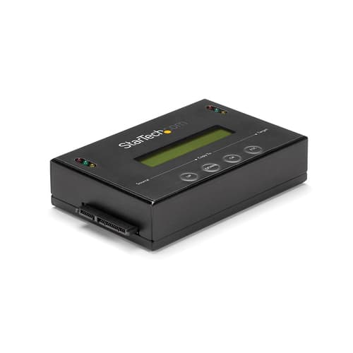 StarTech.com 1:1 Hard Drive Duplicator and Eraser for 2.5" & 3.5" SATA HDD SSD - LCD & RS-232 �- 14GBpm Duplication Speed - Cloner & Wiper (SATDUP11) - Hard drive duplicator - 2 bays (SATA-600) - for P/N: SVA12M5NA