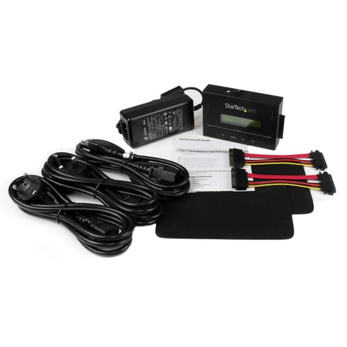 StarTech.com 1:1 Hard Drive Duplicator and Eraser for 2.5" & 3.5" SATA HDD SSD - LCD & RS-232 �- 14GBpm Duplication Speed - Cloner & Wiper (SATDUP11) - Hard drive duplicator - 2 bays (SATA-600) - for P/N: SVA12M5NA — view 8