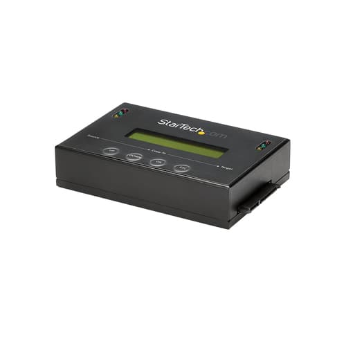 StarTech.com 1:1 Hard Drive Duplicator and Eraser for 2.5" & 3.5" SATA HDD SSD - LCD & RS-232 �- 14GBpm Duplication Speed - Cloner & Wiper (SATDUP11) - Hard drive duplicator - 2 bays (SATA-600) - for P/N: SVA12M5NA — view 3