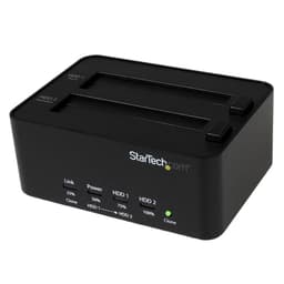 StarTech.com Dual Bay Hard Drive Duplicator and Eraser, Standalone HDDSSD ClonerCopier, USB 3.0 to SATA Docking Station, Hard Disk Duplicator and Sanitizer Dock - ToollessTop-Loading Design - Hard drive duplicator - 2 bays (SATA-300) - for P/N: SVA12M5NA