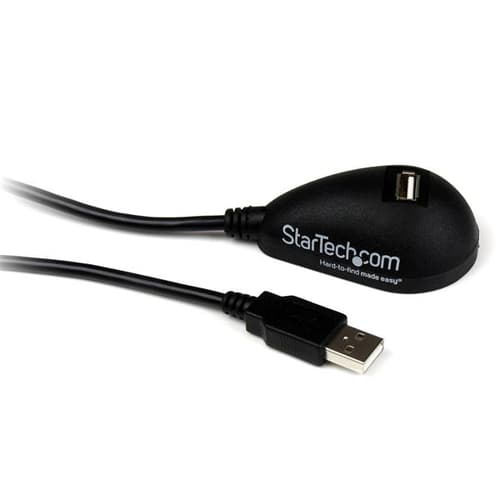 StarTech.com 5ft Desktop USB Extension Cable - A Male to A Female - 5 ft USB A to A Extension Cable - 5ft USB 2.0 Extension cord (USBEXTAA5DSK) - USB extension cable - USB (M) to USB (F) - 1.5 m - black - for P/N: MSDREADU2OTG, USB56KEM3, USB56KEMH2, UUSBOTG