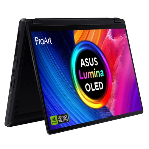 ASUS ProArt PX13 OLED HN7306WV-LX012W - Flip design - AMD Ryzen AI 9 - HX 370 / up to 5.1 GHz - Win 11 Home - GeForce RTX 4060 - 24 GB RAM - 1 TB SSD NVMe - 13.3" OLED touchscreen 2880 x 1800 (3K) - Wi-Fi 7, Bluetooth - nano black