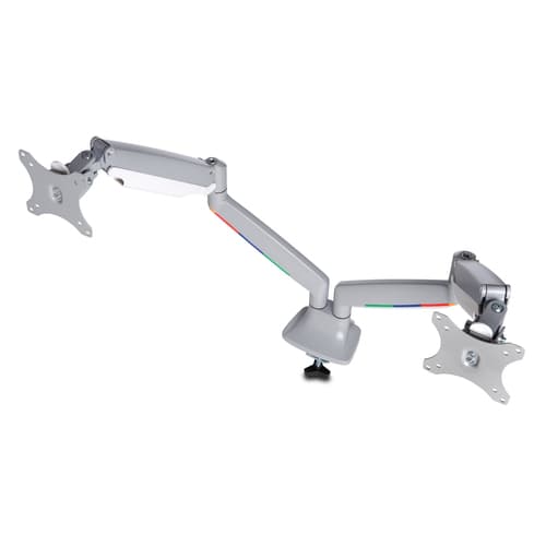 Kensington SmartFit One-Touch Dual Monitor Arm - Mounting kit - adjustable arm - for 2 monitors - metal - silver grey - screen size: 13"-32" - C-clamp, grommet, desk-mountable — view 13