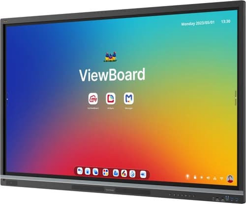 ViewSonic ViewBoard IFP8651 - 86" Diagonal Class IFP51 Series LED-backlit LCD display - interactive - with touchscreen (multi touch) / 8-microphone array / optional slot-in PC capability - 4K UHD (2160p) 3840 x 2160 - Direct LED — view 7