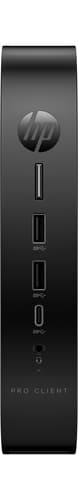 HP Pro t550 - Thin client - USFF 1 x Celeron J6412 / up to 2.6 GHz - RAM 8 GB - flash 32 GB - eMMC - UHD Graphics - Gigabit Ethernet, Bluetooth 5.2 - HP ThinPro - monitor: none - keyboard: UK