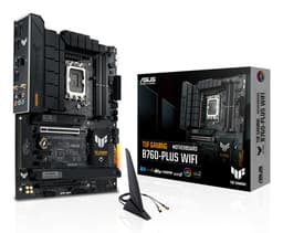 ASUS TUF GAMING B760-PLUS WIFI - Motherboard - ATX - LGA1700 Socket - B760 Chipset - USB-C 3.2 Gen 2x2, USB 3.2 Gen 2, USB 3.2 Gen 1, USB-C 3.2 Gen2 - 2.5 Gigabit LAN, Wi-Fi 6, Bluetooth - onboard graphics (CPU required) - HD Audio (8-channel)