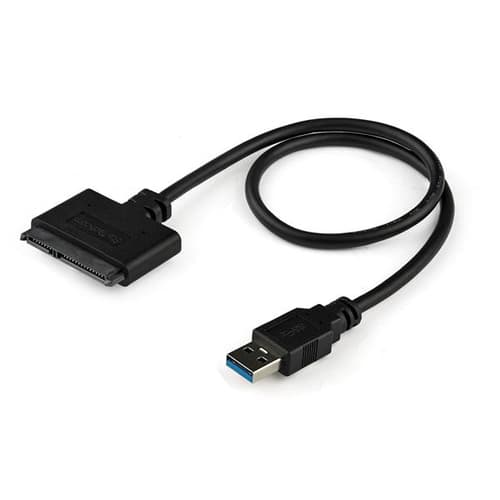 StarTech.com SATA to USB Cable - USB 3.0 to 2.5" SATA III Hard Drive Adapter - External Converter for SSD/HDD Data Transfer (USB3S2SAT3CB) - Storage controller - 2.5" - SATA 6Gb/s - USB 3.0