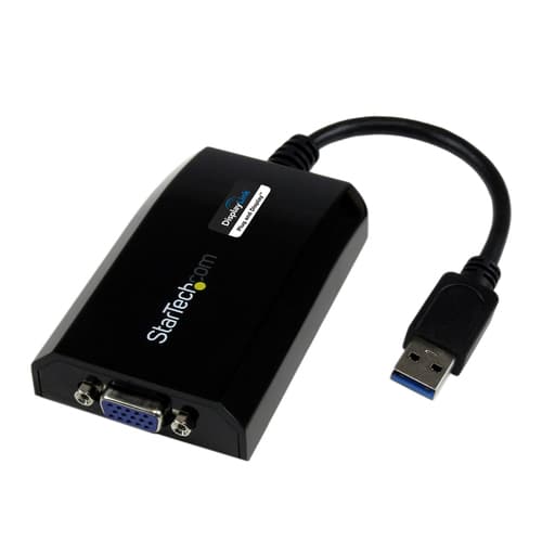 StarTech.com USB 3.0 to VGA Display Adapter 1920x1200 1080p, DisplayLink Certified, Video Converter w/ External Graphics Card - Mac & PC (USB32VGAPRO) - USB / VGA adapter - USB Type A (M) to HD-15 (VGA) (F) - USB 3.0 - 25.5 m - 1920 x 1200 (WUXGA) support - black - for P/N: MXT101MM