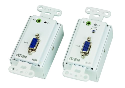 ATEN VE156 VGA Over Cat 5 Extender Wall Plate - Video/audio extender - over CAT 5 - up to 150 m — view 1