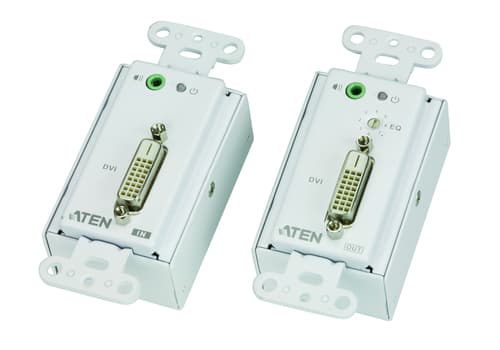 ATEN VE606 DVI Over Cat 5 Extender Wall Plate - Video/audio extender - over CAT 5 - up to 60 m