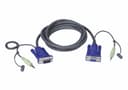 ATEN 2L-2402A - Video / audio cable - HD-15 (VGA), mini jack (M) to HD-15 (VGA), mini jack (M) - 1.8 m - for ATEN VS-0116, VS1601, VanCryst VE170Q, Video Matrix Switch VS-0202, VS-0204, VS-0404 thumbnail 1