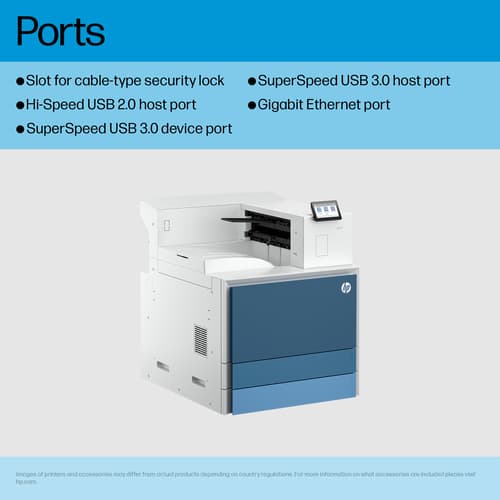 HP LaserJet Enterprise 8501dn - Printer - B/W - Duplex - laser - A3/Ledger - 1200 x 1200 dpi - up to 70 ppm - capacity: 1040 sheets - Gigabit LAN, USB 3.0, USB 3.0 host, USB 2.0 host — view 4