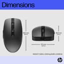 HP 715 - Mouse - multi-device, rechargeable - 7 buttons - wireless, wired - Bluetooth 3.0, 2.4 GHz - USB wireless receiver - black thumbnail 4