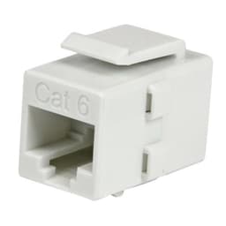 StarTech.com White Cat 6 RJ45 Keystone Jack Network Coupler F/F - RJ45 Coupler - Cat6 Coupler - F/F Cat6 Keystone Jack White Modular (C6KEYCOUPLWH) - Network coupler - RJ-45 (F) to RJ-45 (F) - CAT 6 - white