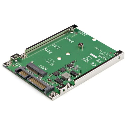 StarTech.com M.2 SATA SSD to 2.5in SATA Adapter - M.2 NGFF to SATA Converter - 7mm - Open-Frame Bracket - M2 Hard Drive Adapter (SAT32M225) - Storage controller - 1 Channel - SATA 6Gb/s - SATA 6Gb/s - for P/N: BRACKET125PT, BRACKET125PTP, SATERASER4, SDOCK1EU3P2, SDOCK4U313, USB31C2SAT3