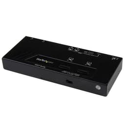 StarTech.com 2x2 HDMI Matrix Switch with Remote - 1080p Automatic & Priority Switcher - Video Wall Auto Selector Splitter Box - Audio Out (VS222HDQ) - Video/audio switch - desktop - for P/N: SVA12M2NEUA, SVA12M5NA