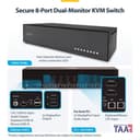 StarTech.com - KVM switch - secure - 8 x KVM port(s) - 1 local user - desktop - TAA Compliant thumbnail 4