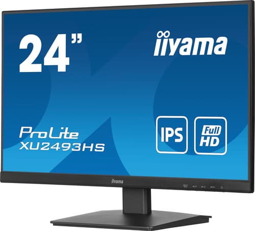 iiyama ProLite XU2493HS-B6 - LED monitor - 24" (23.8" viewable) - 1920 x 1080 Full HD (1080p) @ 100 Hz - IPS - 250 cd/m� - 1300:1 - 0.5 ms - HDMI, DisplayPort - speakers - matte, black