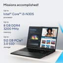 ASUS Vivobook Go 15 E1504GA-NJ570WS - 180-degree hinge design - Intel N-series - N100 / up to 3.4 GHz - Win 11 Home in S mode - UHD Graphics - 4 GB RAM - 128 GB SSD UFS 2.1 - 15.6" 1920 x 1080 (Full HD) - Wi-Fi 6E, Bluetooth - cool silver