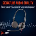 Poly Blackwire 3225 - Blackwire 3200 Series - headset - on-ear - wired - 3.5 mm jack, USB-C - black - Certified for Skype for Business, Cisco Jabber Certified, Avaya Certified, UC certified thumbnail 2