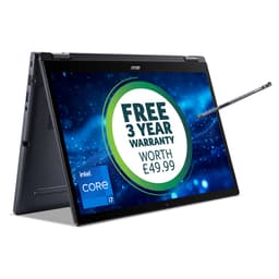 Acer TravelMate P4 Spin 14 TMP414RN-53-TCO - Flip design - Intel Core i7 - 1355U / up to 5 GHz - Win 11 Pro - Intel Iris Xe Graphics - 16 GB RAM - 512 GB SSD - 14" IPS touchscreen 1920 x 1200 - Gigabit Ethernet - Wi-Fi 6E, Bluetooth - slate blue - kbd: UK