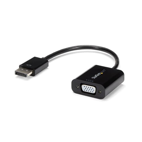 StarTech.com DisplayPort to VGA Display Adapter - 1080p 1920x1200 - Active DP to VGA (Male to Female) HD Video Converter for laptop/PC/Monitor (DP2VGA3) - Display adapter - DisplayPort (M) to HD-15 (VGA) (F) - 10 cm - active - black - for P/N: DK31C3HDPD, DK31C3HDPDUE, DKM30CHDPD, DKM30CHDPDUE, SV231QDPU34K, TB32DP14