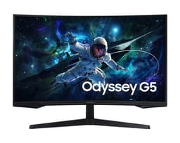 Samsung Odyssey G5 S32CG552EU - G55C Series - LED monitor - gaming - curved - 32" - 2560 x 1440 QHD @ 165 Hz - VA - 300 cd/m� - 2500:1 - HDR10 - 1 ms - HDMI, DisplayPort - black