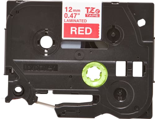 Brother TZe-435 - White on red - Roll (1.2 cm x 8 m) 1 cassette(s) laminated tape - for Brother PT-D210, D600, E115, H110, H200, P-Touch PT-1005, E310, P-Touch Cube Plus PT-P710