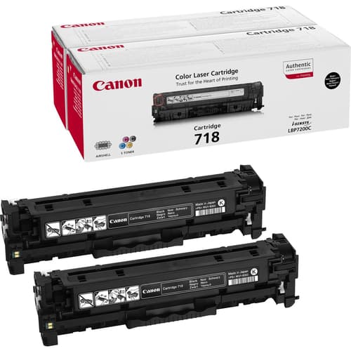 Canon 718 BK - 2662B005 - 1 x Black - Toner Cartridge - For iSENSYS LBP7210,LBP7660,LBP7680,MF8340,MF8350,MF8360,MF8380,MF8540,MF8550,MF8580