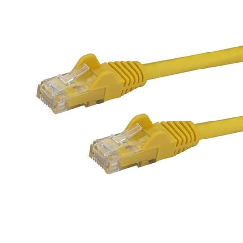 StarTech.com 50cm CAT6 Ethernet Cable, 10 Gigabit Snagless RJ45 650MHz 100W PoE Patch Cord, CAT 6 10GbE UTP Network Cable w/Strain Relief, Yellow, Fluke Tested/Wiring is UL Certified/TIA - Category 6 - 24AWG (N6PATC50CMYL) - Network cable - RJ-45 (M) to RJ-45 (M) - 50 cm - UTP - CAT 6 - snagless, stranded - yellow
