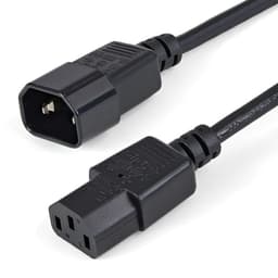 StarTech.com 1m (3ft) Power Extension Cord, C14 to C13, 10A 125V, 18AWG, Black Computer Power Cord Extension, Power Supply Extension Cable, IEC-320-C14 to IEC-320-C13 AC Power Cable - UL Listed - Power extension cable - power IEC 60320 C13 to IEC 60320 C14 - 1 m - black
