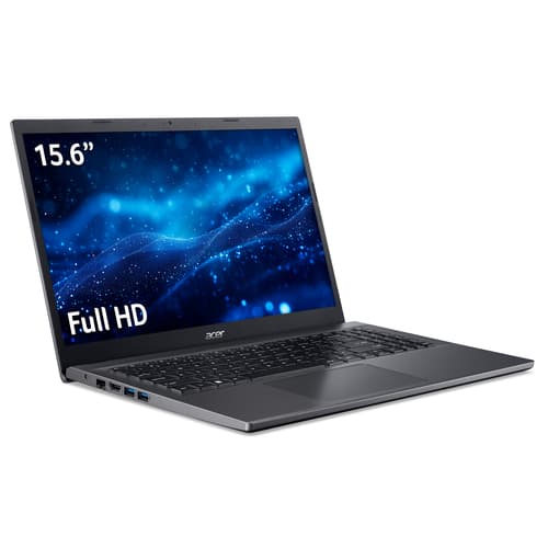 Acer Extensa 15 EX215-55 - Intel Core i5 - 1235U / up to 4.4 GHz - Win 11 Pro - Intel Iris Xe Graphics - 8 GB RAM - 512 GB SSD - 15.6" TN 1920 x 1080 (Full HD) - Gigabit Ethernet - Wi-Fi 6 - steel grey - kbd: UK — view 3