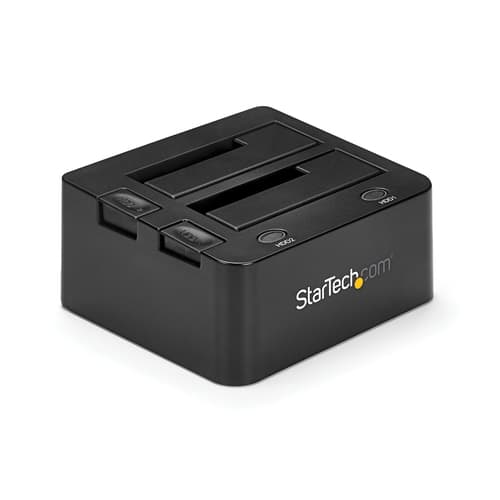 StarTech.com Dual-Bay USB 3.0 to SATA Hard Drive Docking Station, USB Hard Drive Dock, External 2.53.5 SATA IIIIII, SSDHDD Docking Station, Hot-Swap Hard Drive Bay - Top-Loading - Storage controller - 2.5", 3.5" - SATA 6Gb/s - USB 3.0 - black - for P/N: SVA12M5NA