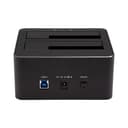 StarTech.com Dual-Bay USB 3.0 to SATA Hard Drive Docking Station, USB Hard Drive Dock, External 2.53.5 SATA IIIIII, SSDHDD Docking Station, Hot-Swap Hard Drive Bays - Top-Loading - HDD docking station - bays: 2 - 2.5", 3.5" - SATA 6Gb/s - USB 3.0 - black - for P/N: SVA12M5NA thumbnail 2