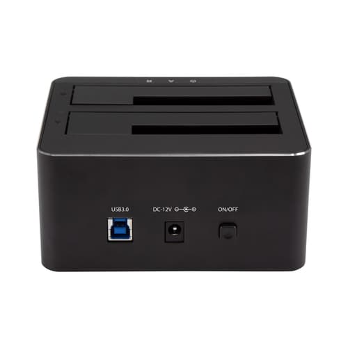 StarTech.com Dual-Bay USB 3.0 to SATA Hard Drive Docking Station, USB Hard Drive Dock, External 2.53.5 SATA IIIIII, SSDHDD Docking Station, Hot-Swap Hard Drive Bays - Top-Loading - HDD docking station - bays: 2 - 2.5", 3.5" - SATA 6Gb/s - USB 3.0 - black - for P/N: SVA12M5NA — view 3