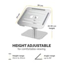 ALUMIA DESK LAPTOP STAND SILVER thumbnail 5